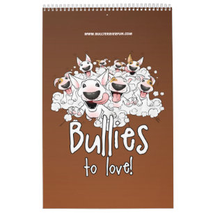 Stier-Terrier-Cartoon-Kalender 2018 Kalender