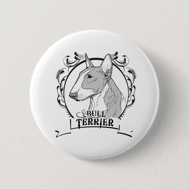 Stier-Terrier-T - Shirt Button (Vorderseite)