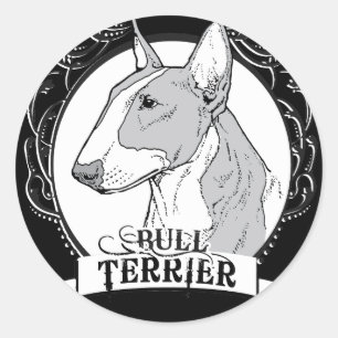 Stier-Terrier-T - Shirt Runder Aufkleber