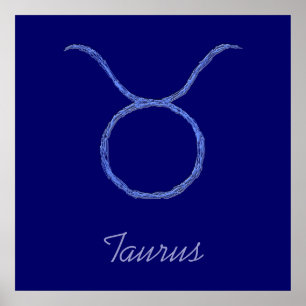 Stier. Tierkreis-Astrologie-Zeichen Poster