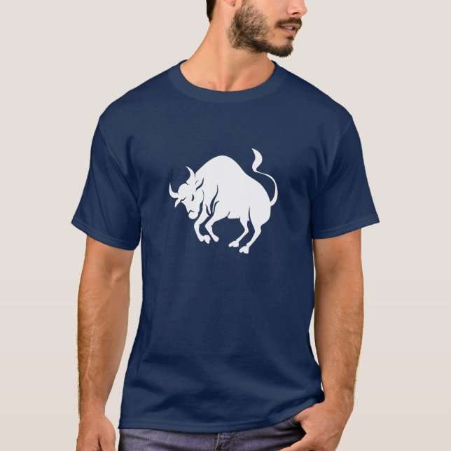 Stier-Tierkreis-Piktogramm-T - Shirt (Vorderseite)