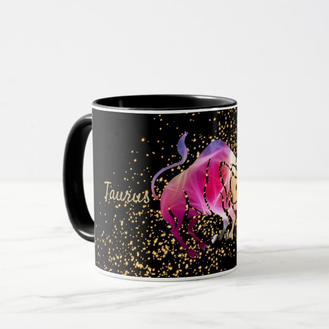Stier-Tierkreis Tasse (Vorderseite Links)