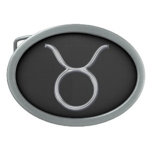 Stier-Tierkreis Zeichen-Imitat Chrom-Farbe Ovale Gürtelschnalle