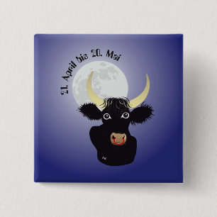 Stier Tierkreiszeichen Button