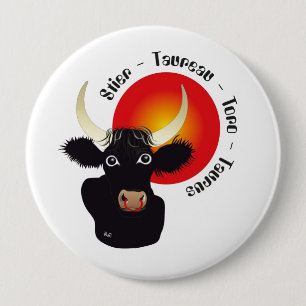 Stier Tierkreiszeichen Button