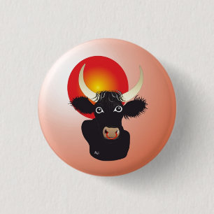 Stier Tierkreiszeichen Button