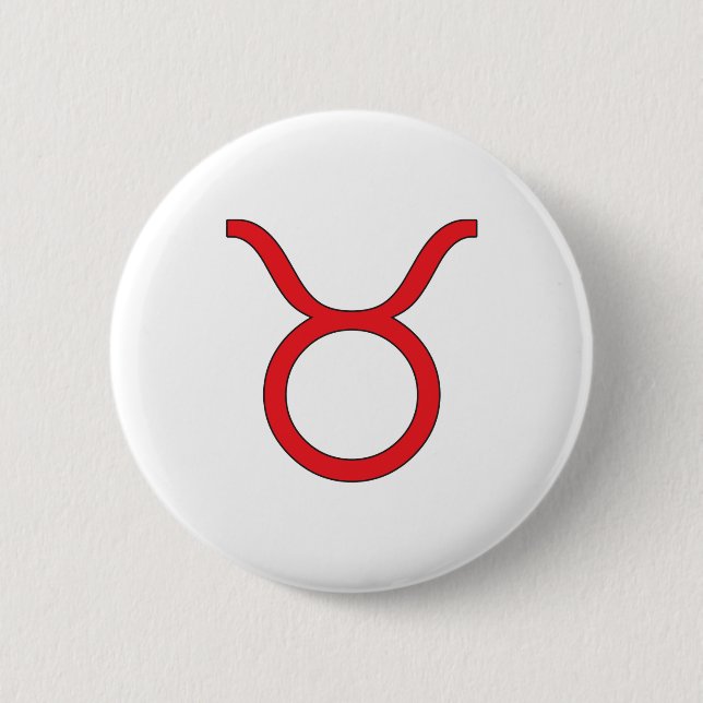 Stier, Tierkreiszeichen, Horoskop Button (Vorderseite)