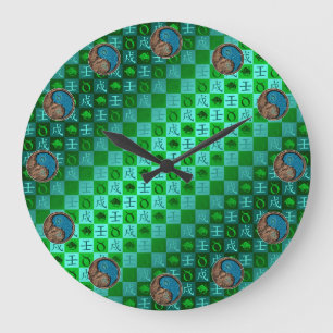 Stier & Wasserhund Große Wanduhr