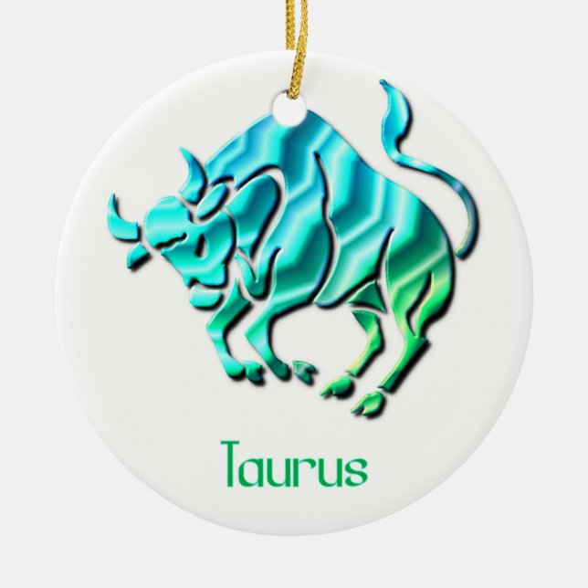 Stier-Zeichen-Verzierung Keramik Ornament (Vorne)