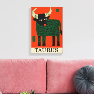 Stier-Zodiac-Astrologie-Horoskop-Dekor Leinwanddruck