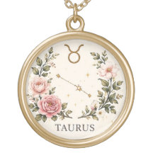 STIER ZODIAC BLUMEN GOLD TON