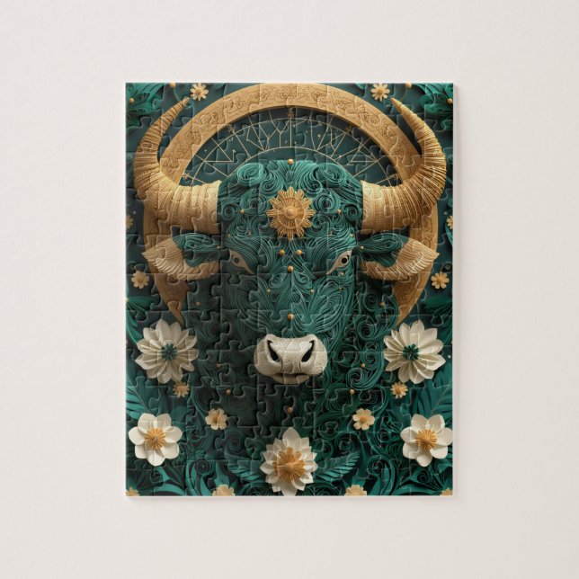 Stier-Zodiac-Papier-Quilling (Vertikal)