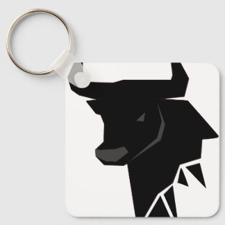Stier-Zodiac-Silhouette – Moderner Stier-Schlüssel Schlüsselanhänger
