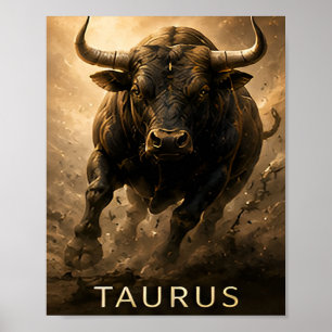 Stier-Zodiac-Stier-Himmels-Astrologie-Symbol Poster