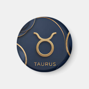 Stier-Zodiac-Symbol Luxus Gold Himmels- Magnet