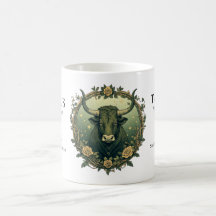 Stier-Zodiac Vintage Art Nouveau Bulle