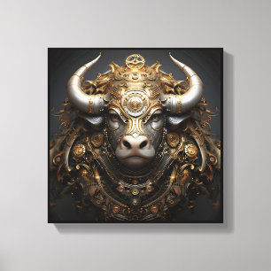 Stier-Zodiak-Kunstleinwand Leinwanddruck