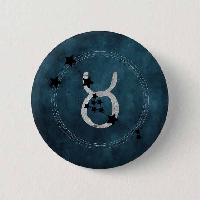 Stier zodiakische Konstellation erschüttert aquama Button (Vorderseite)