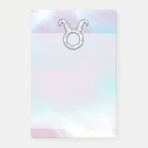 Stier-Zodiakssymbol aus Perlmutt Post-it Klebezettel