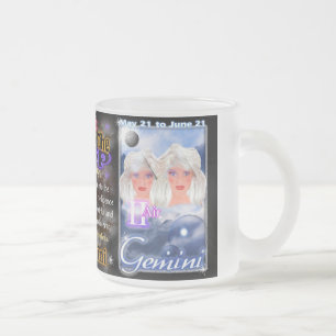 Stier-Zwillingstierkreisspitze kleines Glas Mattglastasse