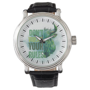 Stierdesign Erinnerung Motivation Armbanduhr