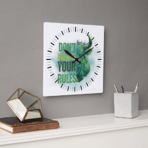 Stierdesign   Erinnerung   Motivation Quadratische Wanduhr
