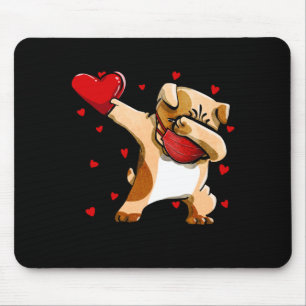 Stierhunde mit Gesichtsmaske Funny Valentine Mousepad