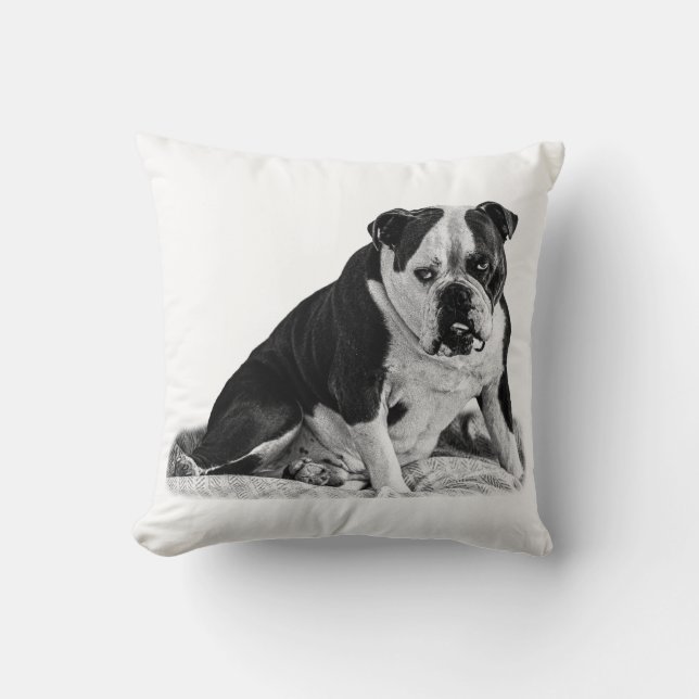 Stierhunde, ruhige Töne Kissen (Vorderseite)