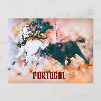 Stierkampf in Vintag Portugal Postkarte