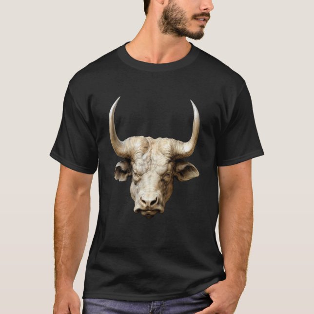 Stierkopf Börse T-Shirt (Vorderseite)