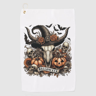 Stierschädel Halloween Kuh Golfhandtuch