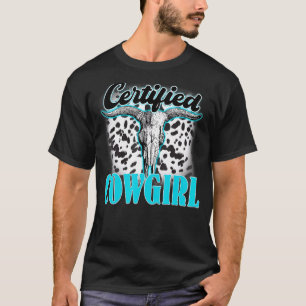 Stierschädel Türkisleopard Zertifizierte Cowgirl W T-Shirt