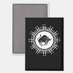 Stiersymbol mit himmlischem Sternenexplosion Magnet