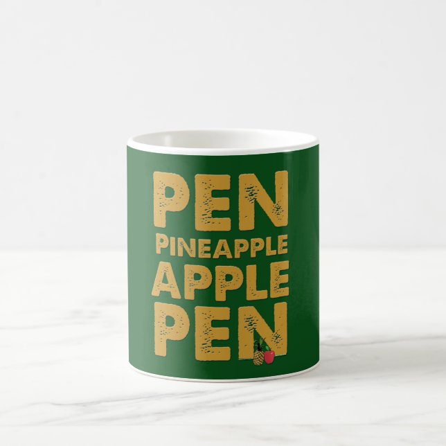 Stift-Ananas-Apple-Stift-Halter - lustige PPAP Kaffeetasse (Mittel)