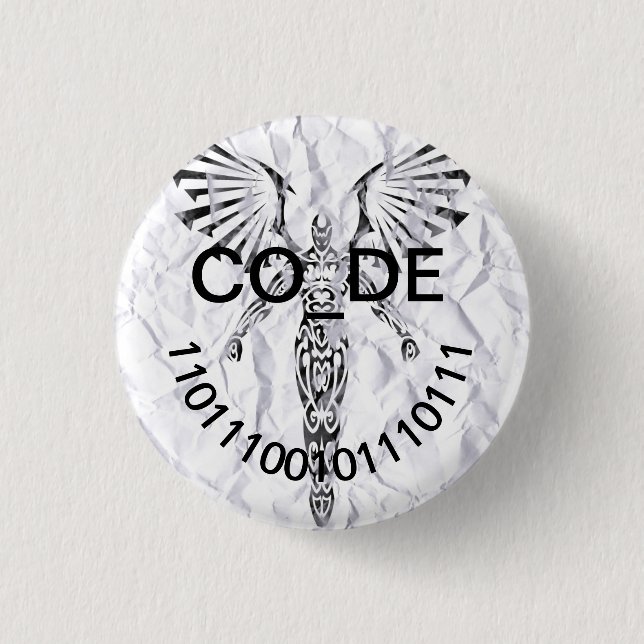 Stift hack - Co_De 11011100101110111 Button (Vorderseite)