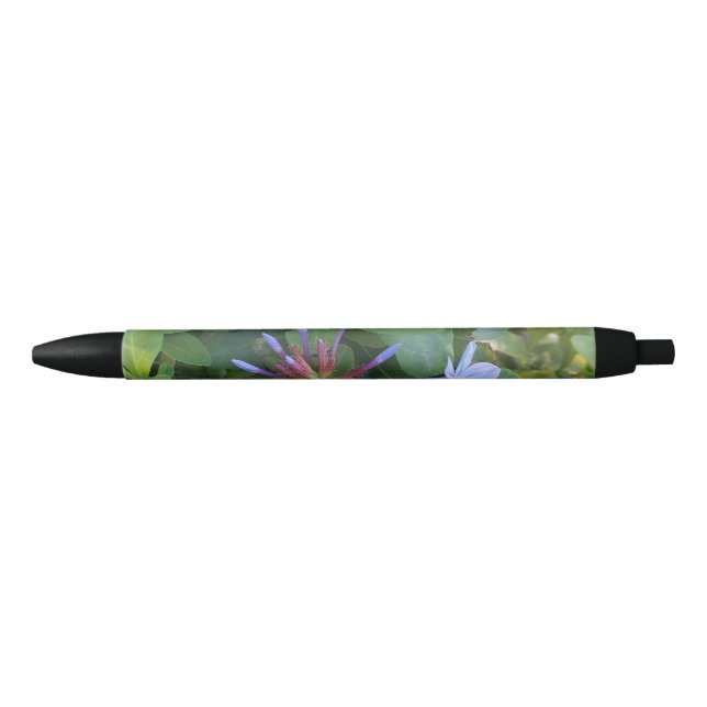 Stift mit lila-blauer Blume (Vorderseite)
