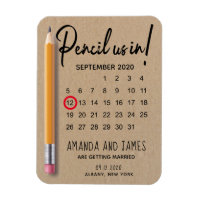 Stift uns im Kalender Karton Save the Date