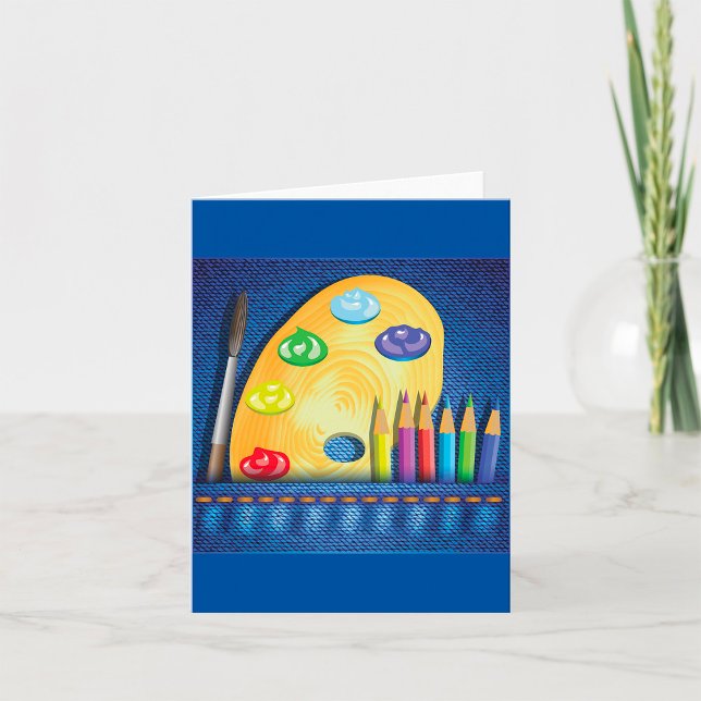 Stifte und Pinselstriche Mitteilungskarten (Von Creator hochgeladen)