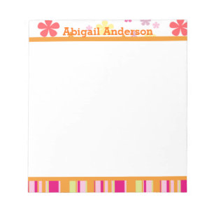 Stifte und Streifen Persönliches Notepad Notizblock