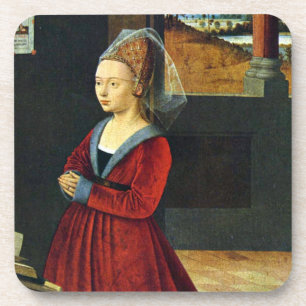 Stifterin Detail - Petrus Christus - c1460 Getränkeuntersetzer