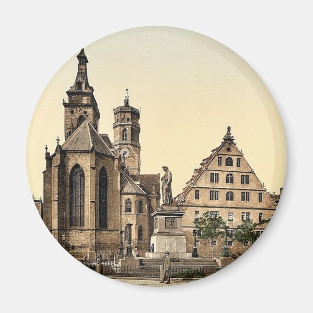 Stiftkirche, Stuttgart, Wurtemburg, selten P Magnet (Vorne)