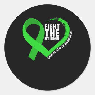 Stigma Mental Health Awareness Depression Anxi Runder Aufkleber