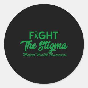 Stigma psychische Gesundheitsprobleme psychische G Runder Aufkleber