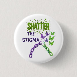Stigma zerschlagen - Psychische Gesundheit Button