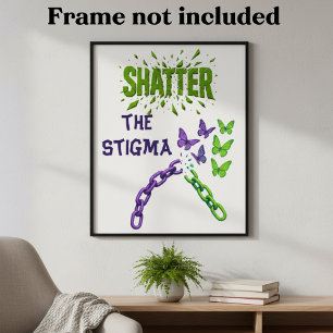 Stigma zerschlagen - Psychische Gesundheit Poster