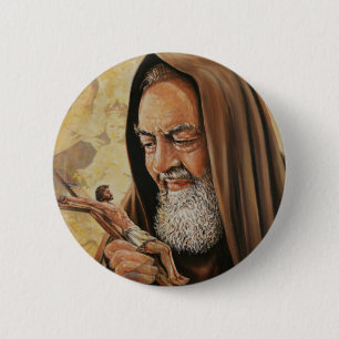 Stigmatist St. Padre Pio Priester Button