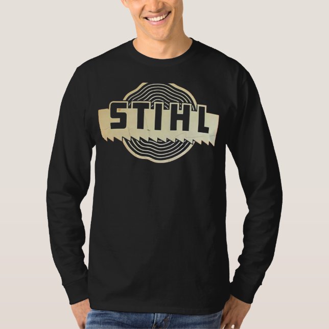 Stihl Chainsaw Mens Neck Top Sports Cotton Round (Vorderseite)