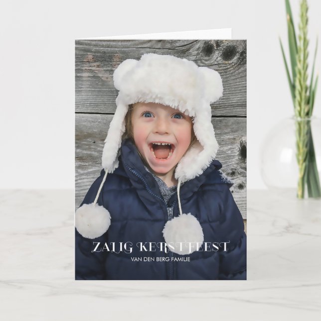 Stijlvoller Vrolijke Kerstmis Feiertagskarte (Vorderseite)