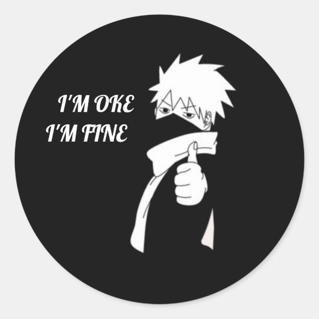 Stiker anime kakashi child runder aufkleber (Vorderseite)