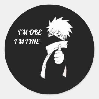 Stiker anime kakashi child runder aufkleber